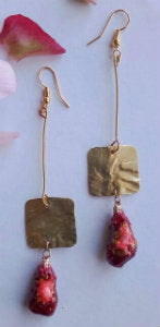 Eco friendly Earrings (red)